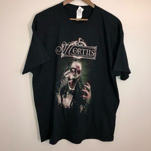 MORTISS Band Black Graphic T-Shirt Satan Cometh! Size XL by Gildan Heavy Cotton